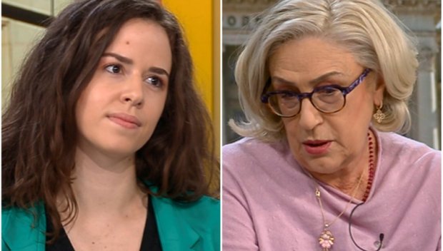 ЖЕНСКИ СКАНДАЛ В ЕФИРА! Буруджиева насмете младата Райчева: Социологията, както и лайковете, не избират депутати. Питай баща си