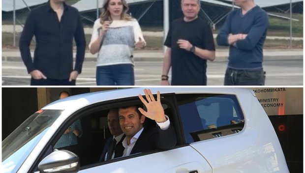 СУПЕР ШОУ! Тошко Йорданов и компания отидоха пред завода за електромобили на Киро - ето какво завариха (ВИДЕО)