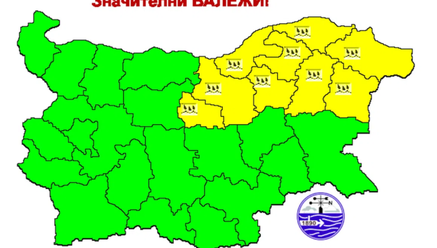 НИМХ обяви ЖЪЛТ КОД за дъжд в 9 области за неделя