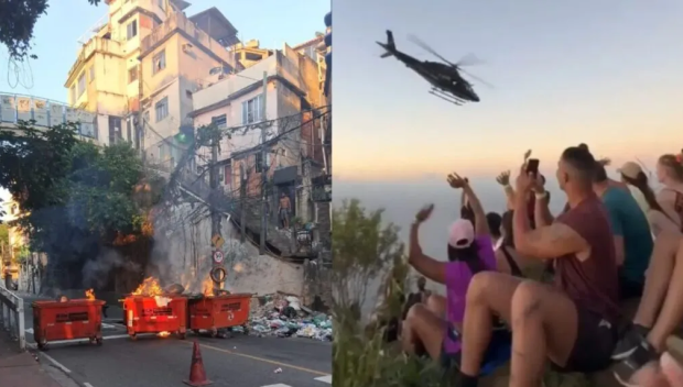 Престрелка между полиция и наркотрафиканти блокира над 200 туристи на хълм в Рио де Жанейро (ВИДЕО)