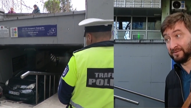 Очевидец за колата, паркирала в подлез на Орлов мост: Долу имаше много хора и можеше да стане страшно