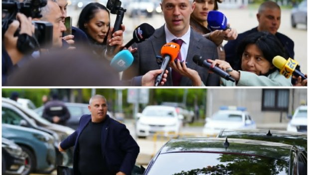 СПЕЦИАЛНА ПОЧИТ: Шофьорът на Асен Василев вози Благо Коцев за старта на парламента (СНИМКИ)