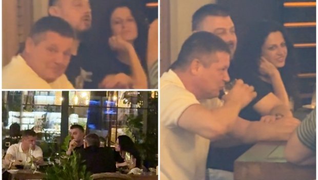 МЪЛНИЯ В ПИК! Бареков запива в баровски ресторант с две мутри - компанията отскача през няколко минути до тоалетните и се държи неадекватно (ВИДЕО/СНИМКИ)