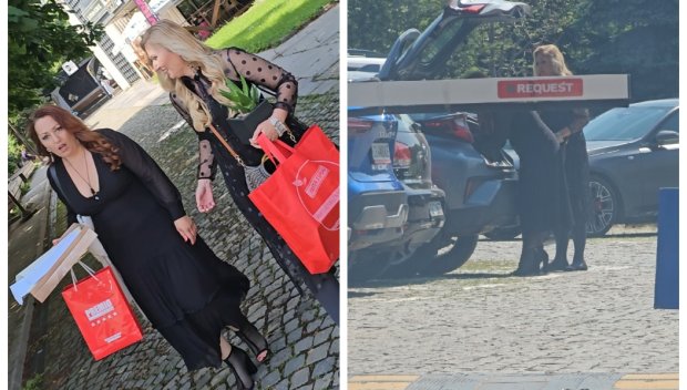 САМО В ПИК! Рожденичката Милица Гладнишка тъпче багажника на колата си с торбите от шопинг за сестра си Емилия (СНИМКИ)
