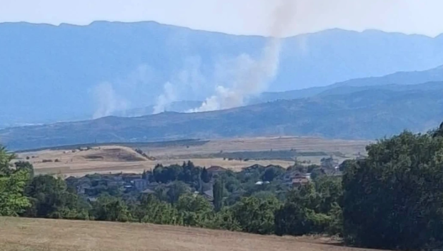 Пожар пълзи към селата край Петрич, фронтът се разширява