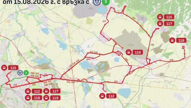 Променят маршрутите на градския транспорт в „Кремиковци“ с пускането на новото метро