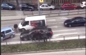 екшън пловдив шофьори млатят оживен булевард видео снимки