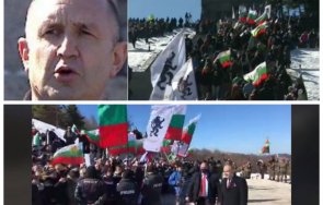 радев блокира хиляди шипка минусови температури кортежът затворил всички пътища часове