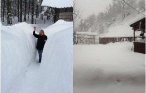 такъв сняг имало десетилетия вижте излизат домовете село своге снимки