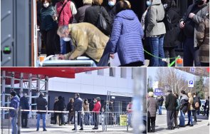 пик стотици обсадиха пирогов ваксини астразенека опашките вървят снимки