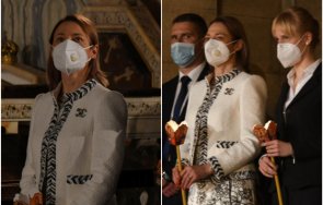 горещо пик председателката парламента ива митева демонстрира лукс навръх великден фука тоалет шанел хиляди евро снимка