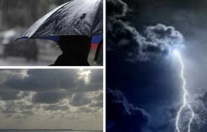 захлаждане значителна облачност краткотрайни валежи гръмотевици карта