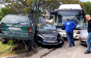 извънредно пик тежка катастрофа софия автобус помля седем коли видео обновена