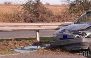 шофьорка разби мантинела магистрала струма трафикът затруднен