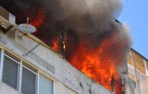 мъж обгоря олио пожар дома попово