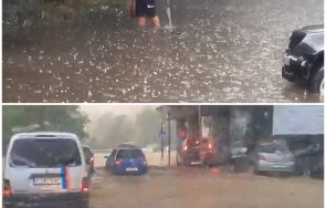 пик потоп удави своге страшен дъжд градушка изсипаха града видео снимки