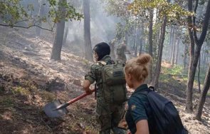 военнослужещи хеликоптер оказаха помощ локализирането на пожара твърдица