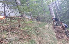 продължава гасенето пожара село югово родопите участието военнослужещи вертолет ввс снимка