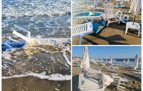 крайморие бори щетите бурята проливния дъжд видео