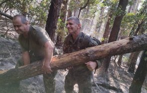 военнослужещи механизирана бригада продължават помагат гасенето пожара карлово снимки