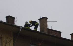 Покрив на жилищна сграда пламна преди обяд в Благоевград Огънят