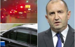 чака пик кортежът радев пак гази закона колите президента карат трамвайните линии осигуриха зелена вълна мол парадайз видео