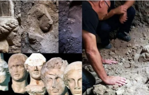 откриха глави статуи възраст 2000 години града голата афродита