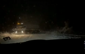 снежен тир затапи пътя бяла русе