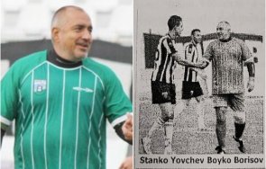 Фалшива снимка на Бойко Борисов с футболиста Станко Йовчев който