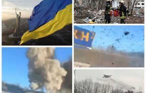 ужасяващи кадри войната украйна самолети експлозии писъци изпълват въздуха видео