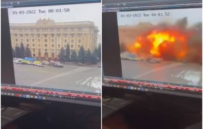 харков гори един големите площади света стана ракетна мишена русия видео