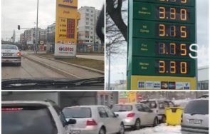извънредно паника държавата бензинът скочи стотинки литър шофьорите презапасяват снимки видео