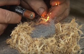 оцеляване пали огън без кибрит запалка