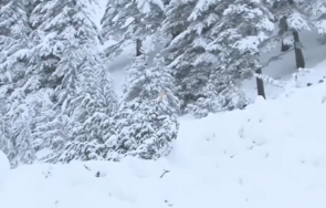 лавина затвори пътя хижа вихрен