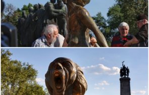 мрежата гърми скандална скулптура паметника съветската армия нещо беса азов избило нея слава тръпки побият
