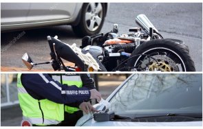 двама пострадаха сблъсък камион мотопед