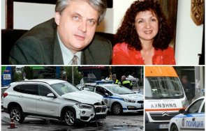 извънредно първо пик съпругата бойко рашков катастрофира зверски лъскав джип бмв насред софия вътрешният министър лично дойде измъква видео снимки