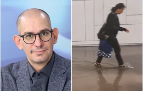 метрото софия наводни хората газят река видео