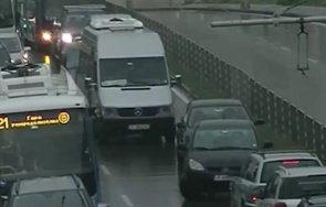 проливен дъжд блокира основни булеварди русе