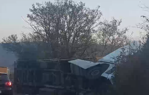 турски тир обърна пътя русе велико търново