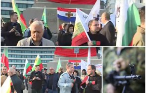 извънредно пик напрежение парламента стотици плакати нато вън протестират възраждане оръжието украйна