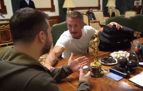 шон пен подари оскар зеленски видео снимки