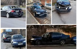шофьор удари нарочно три коли три различни места столицата избяга