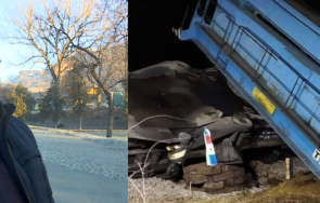 сигнал инцидент български кран наклонил една страна изтеглянето цистерните пирот