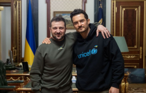 орландо блум посети киев срещна зеленски видео