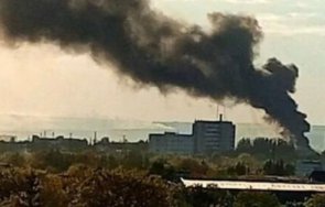 извънредно войната украйна удари ракети луганск гъст черен дим стеле града