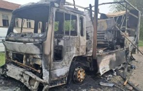 камион изгоря основи благоевград собственикът подозира умишлен палеж