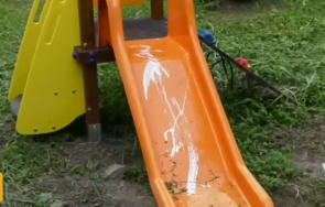 детска градина лом осъмна залята боя