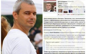 костадин костадинов черния списък миротворец бил руски агент влияние българия провокатор лъжец политически мошеник популист