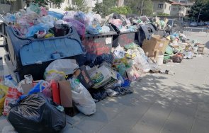 смрад разгара лятото препълнени кофи смет кранево